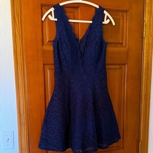 City Studio Navy Lace Mini Dress